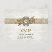 Elegante herfstbruiloft RSVP Post Kaart (Voorkant)
