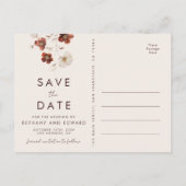 Elegante herfstbruiloft Save the Date Briefkaart (Achterkant)