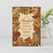 Elegante herfsteiken Thanksgiving Kaart (Staand voorkant)