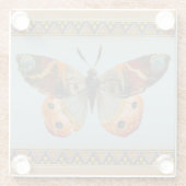 Elegante herfstkleurige Monarch vlinderranden Glazen Onderzetter (Achterkant)