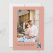 Elegante herfstmoderne Waterverf terracotta Save The Date (Achterkant)