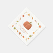 Elegante herfstpompoen Baby shower servetten (Hoek)
