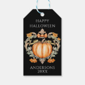 Elegante Herfstpompoen Cadeaulabel (Achterkant)