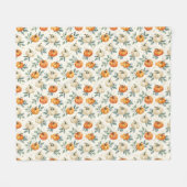Elegante herfstpompoen en eucalyptus waterverf  fleece deken (Voorkant (Horizontaal))