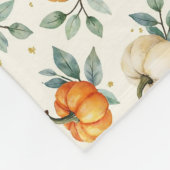 Elegante herfstpompoen en eucalyptus waterverf  fleece deken (Hoek)