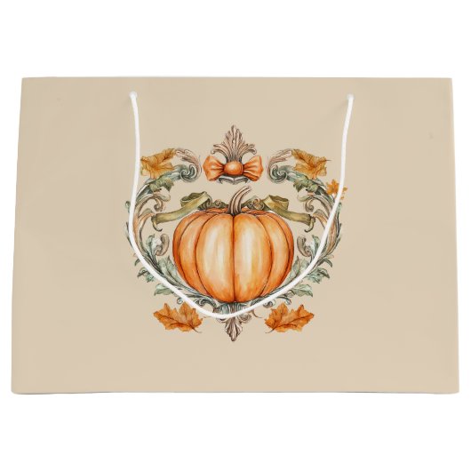 Elegante Herfstpompoen Groot Cadeauzakje (Voorkant)
