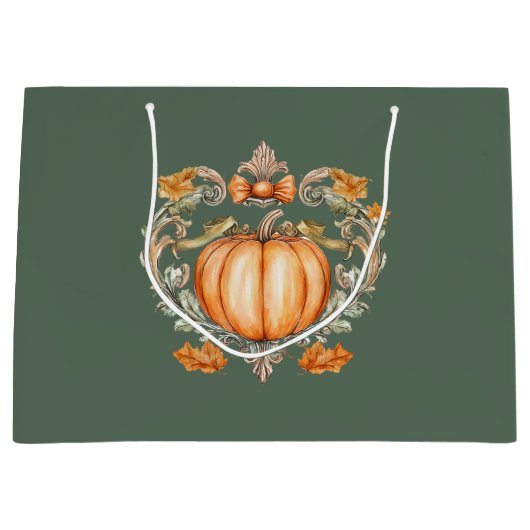 Elegante Herfstpompoen Groot Cadeauzakje (Voorkant)