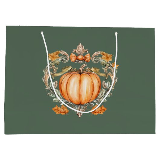 Elegante Herfstpompoen Groot Cadeauzakje (Achterkant)