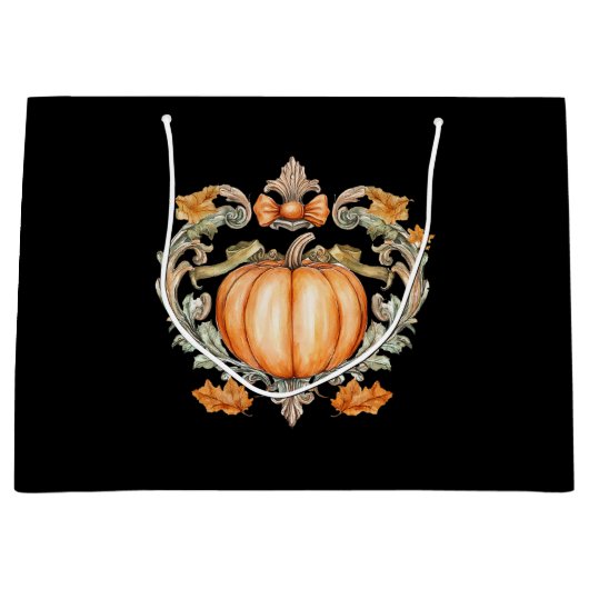 Elegante Herfstpompoen  Groot Cadeauzakje (Voorkant)