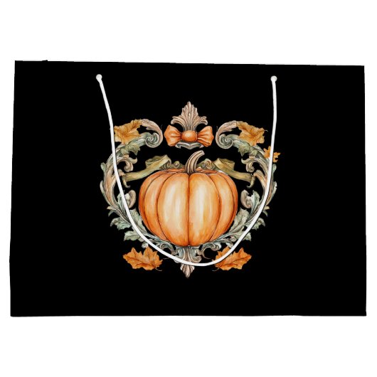 Elegante Herfstpompoen  Groot Cadeauzakje (Achterkant)