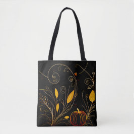 Elegante herfstpompoen tote bag