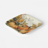 Elegante herfstpompoenen papieren bordje (Gebogen)