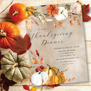 Elegante herfstpompoenen Thanksgiving Kaart