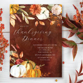 Elegante herfstpompoenen Thanksgiving Kaart
