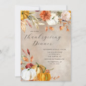 Elegante herfstpompoenen Thanksgiving Kaart (Voorkant)