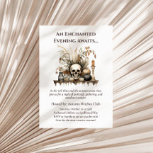 Elegante herfstschedel en kaarsen heksenfeest