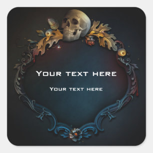 Elegante Herfstval Toverachtige Magische Halloween Vierkante Sticker