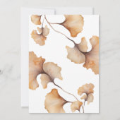 Elegante herfstverbrande Oranje bloemenbruiloft Kaart (Achterkant)