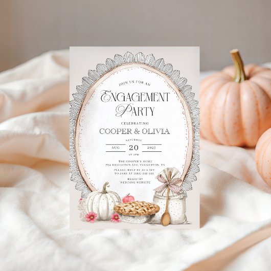 Elegante  herfstverlovingsfeest kaart