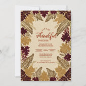 Elegante herfstviering kaart (Voorkant)