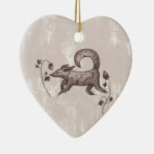 elegante herfstvos keramisch ornament (Rechts)