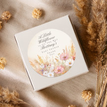 Elegante herfstweide wilde bloem baby shower favor