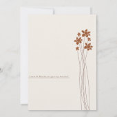 Elegante herfstzijde bloemenbewaar de datum kaart (Achterkant)