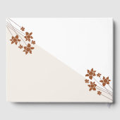 Elegante herfstzijde bloemenbruiloft gastenboek (Achterkant)