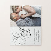 Elegante hernieuwde geloften foto voor jubileum legpuzzel (Verticaal)