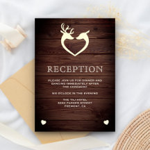 Elegante herten hart robuuste houten receptie