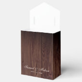 Elegante herten hart rustieke houten bruiloft bedankdoosjes (Geopend)