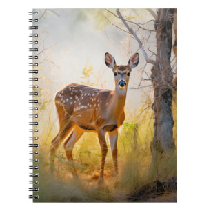 Elegante Herten in het Bos Natuur Design Notitieboek
