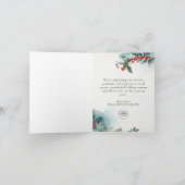 Elegante herten Kerstmis zakelijke groet Feestdagen Kaart (Binnen)