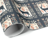 Elegante herten silhouet kunst cadeaupapier (Rol Hoek)