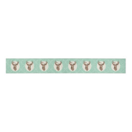 Elegante hertenhoorns rustieke landelijke bruiloft grosgrain lint