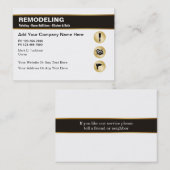 Elegante het Remodelleren Visitekaartjes (Voorkant / Achterkant)