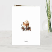 Elegante Hete Chocolade Foto Vrolijk Kerstfeest Folie Feestdagenkaart (Achterkant)