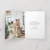 Elegante Hete Chocolade Foto Vrolijk Kerstfeest Folie Feestdagenkaart (Binnenlaag)