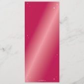 Elegante hete roze diamanten spinnenweb plat 4-laa menu (Achterkant)