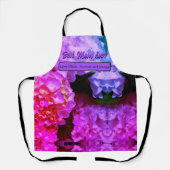 Elegante hete roze paarse flora hortensia's schort (Voorkant)