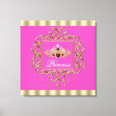 Elegante Hete Roze Prinses Canvas Print (Voorkant)