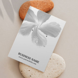Elegante Hibiscus Bloem Oorbellenhouder Visitekaartjes