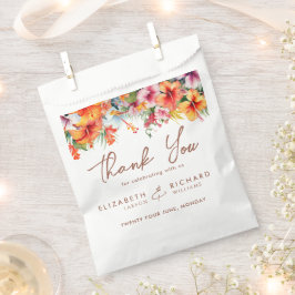 Elegante Hibiscus Bloem Tropische Bloemen Bruiloft Bedankzakje