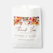 Elegante Hibiscus Bloem Tropische Bloemen Bruiloft Bedankzakje (Voorkant)