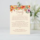 Elegante Hibiscus Bloem Tropische Bloemen Bruiloft Informatiekaartje (Staand voorkant)