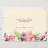 Elegante Hibiscus Bloem Tropische Bloemen Bruiloft Kaart (Achterkant)