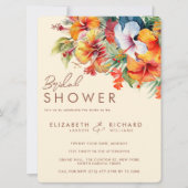 Elegante Hibiscus Bloem Tropische Bloemen Bruiloft Kaart (Voorkant)