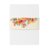 Elegante Hibiscus Bloem Tropische Bloemen Bruiloft Uitnodigingen Wikkel (Achterkant Voorbeeld)