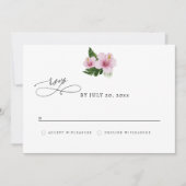 Elegante Hibiscus RSVP Save The Date (Voorkant)