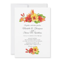 Elegante Hibiscus Tropische Bloem Bruiloft